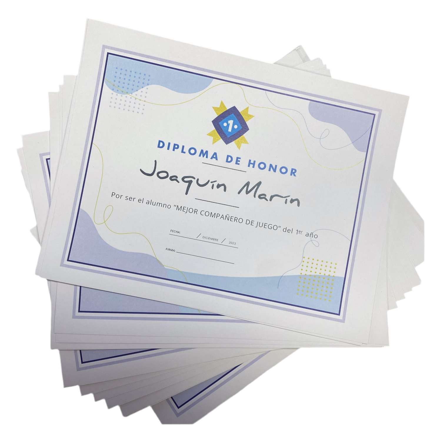 DIPLOMAS PERSONALIZADOS RECONOCIMIENTOS •COLEGIOS •EQUIPOS • CURSOS
