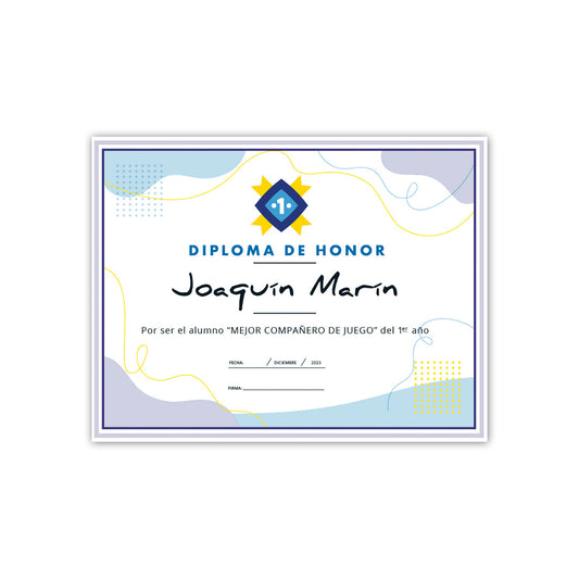 DIPLOMAS PERSONALIZADOS RECONOCIMIENTOS •COLEGIOS •EQUIPOS • CURSOS