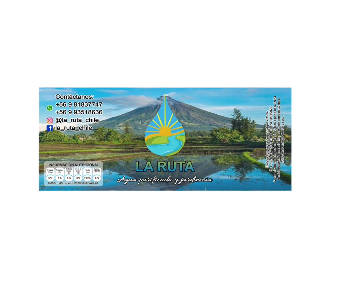 Etiqueta de bidón de agua 100 unidades