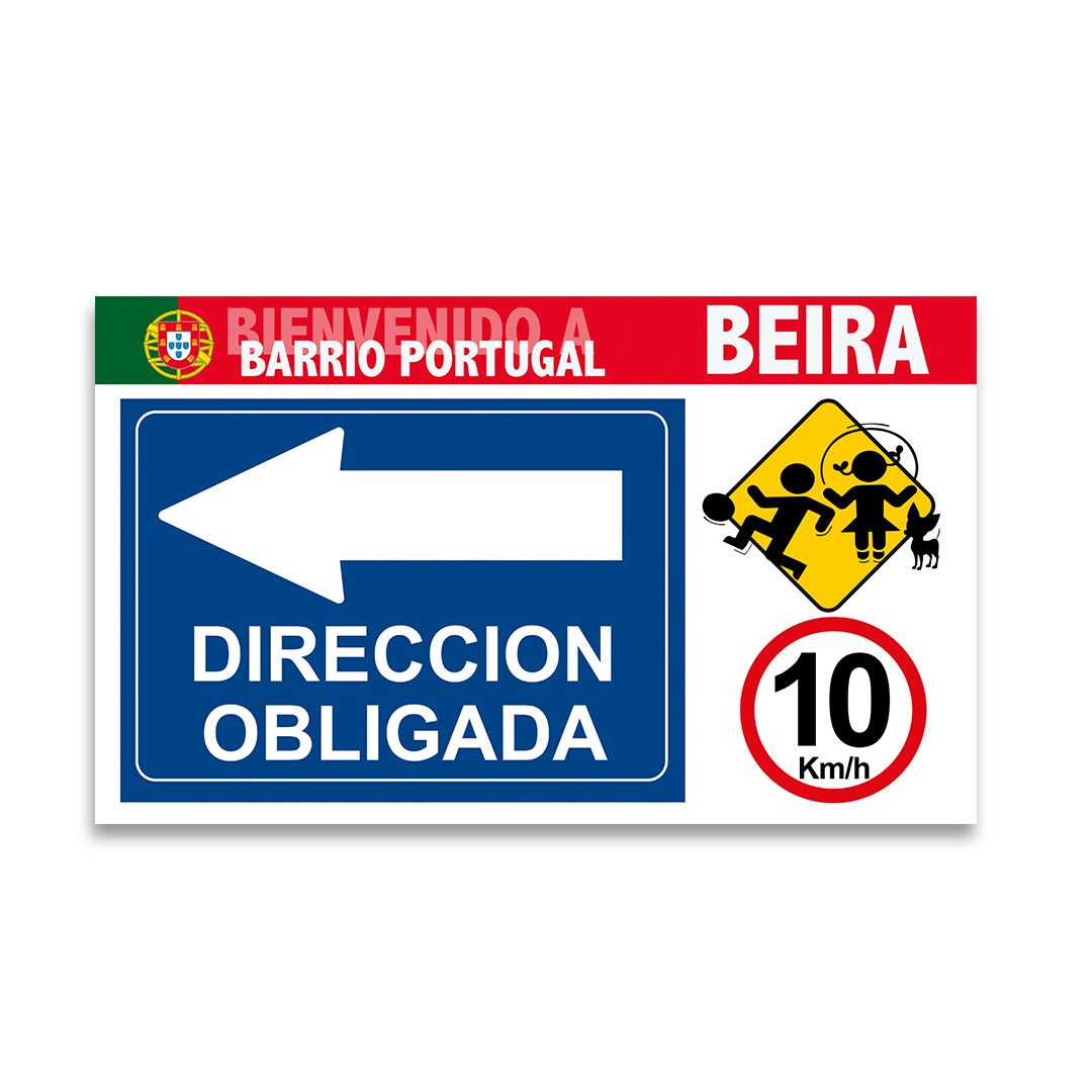 LETRERO CONDOMINIO BARRIO DIRECCION OBLIGADA