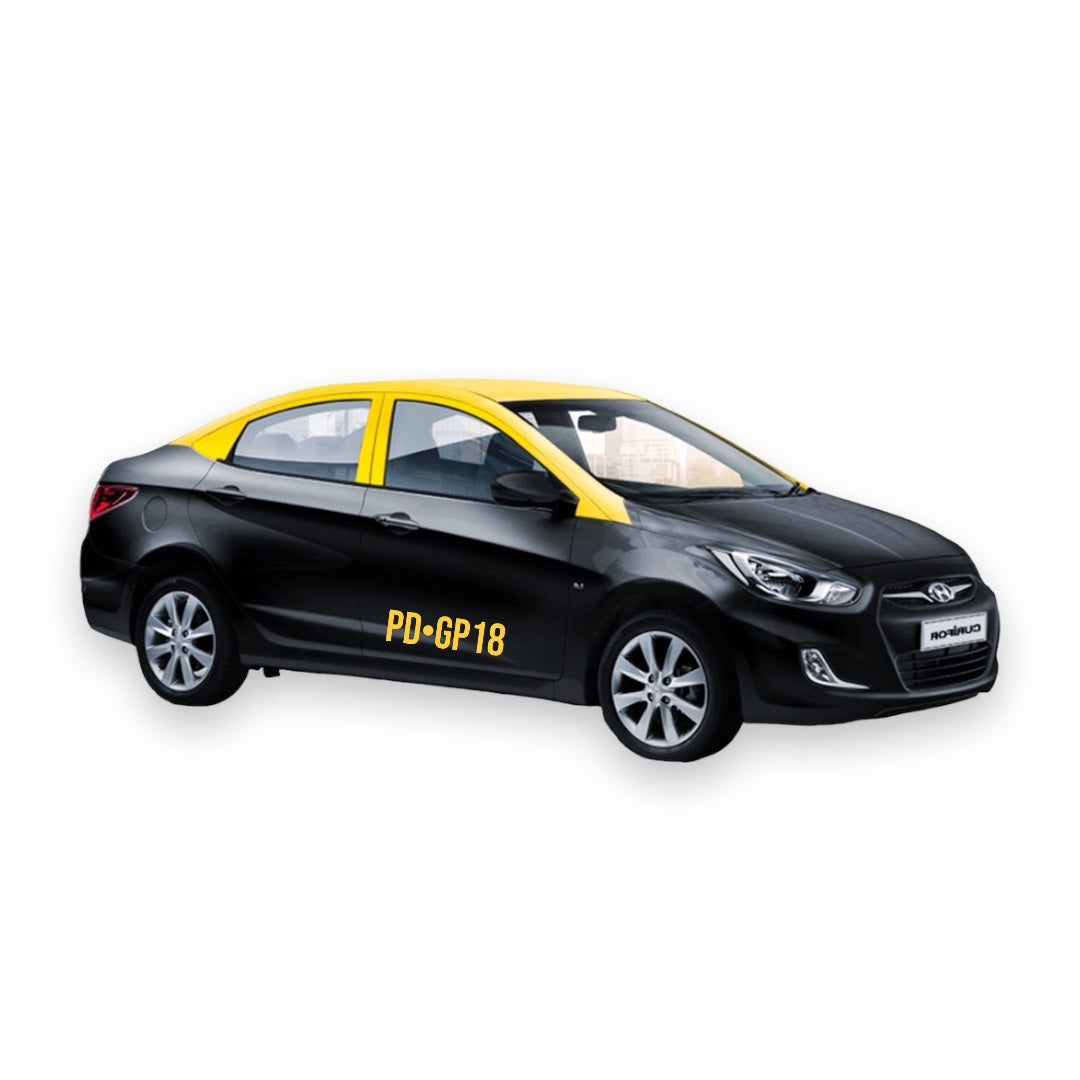 Patente taxi puertas y techo adhesivas