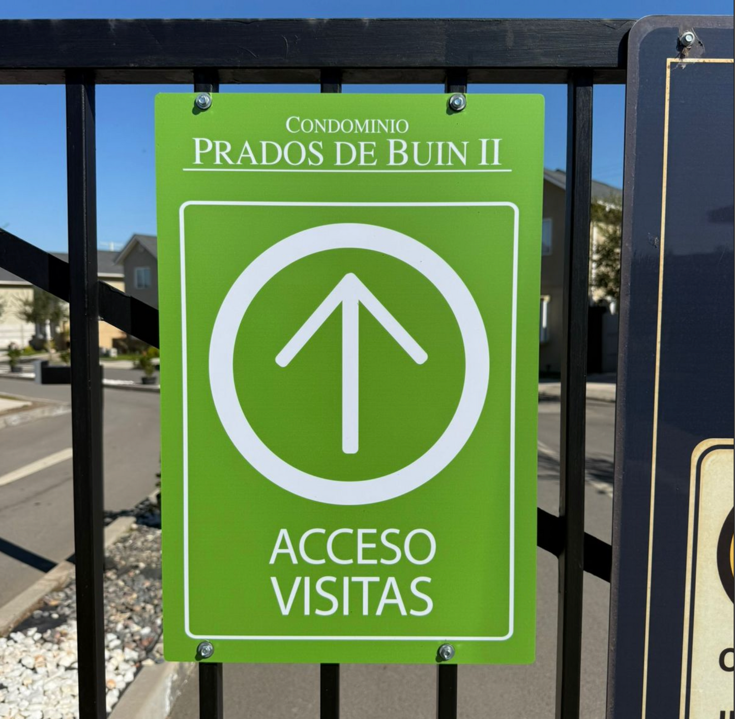 LETRERO CONDOMINIO BARRIO ACCESO VERTICAL