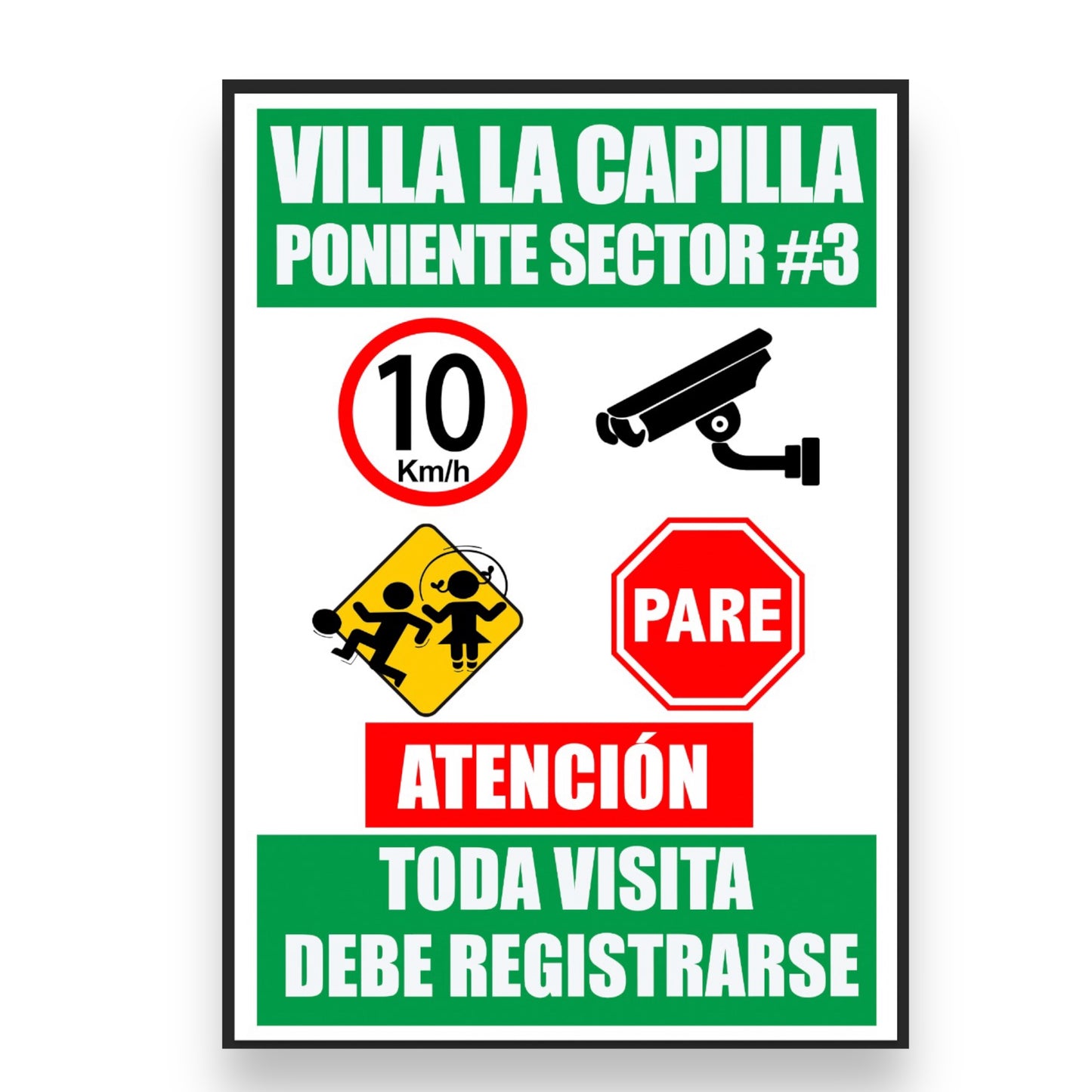 LETRERO CONDOMINIO BARRIO ACCESO VERTICAL