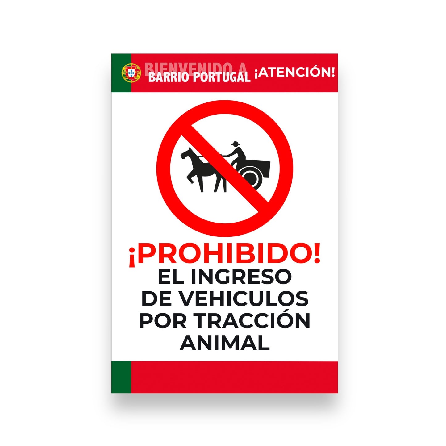LETRERO CONDOMINIO BARRIO TRACCION ANIMAL