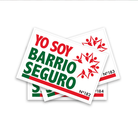 STICKER RESIDENTE 8x4 cms LETRERO CONDOMINIO O BARRIO
